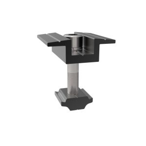 Vidurinis saulės modulių laikiklis 30 mm. JUODAS